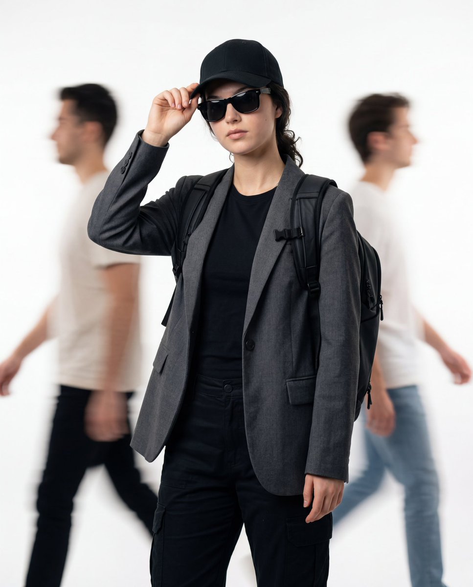 Cinematic Portrait of a Confident Woman in Technical Attire