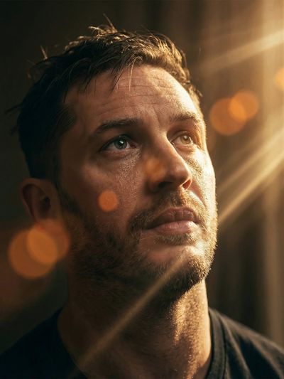 Golden Flare Portrait in Moody Light