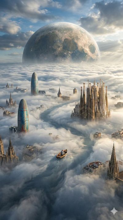 City Above the Clouds: A Surreal Voyage