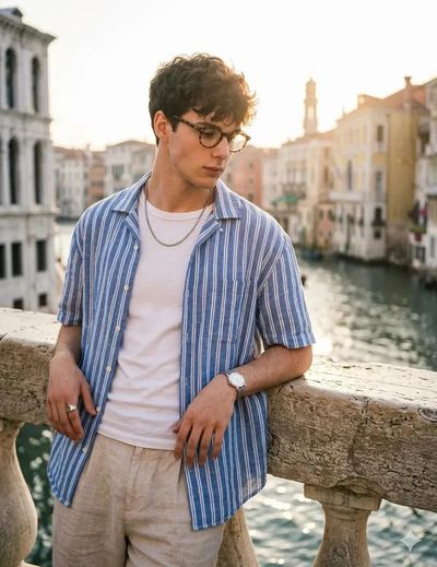Golden Hour Portrait on Venice Rialto Bridge