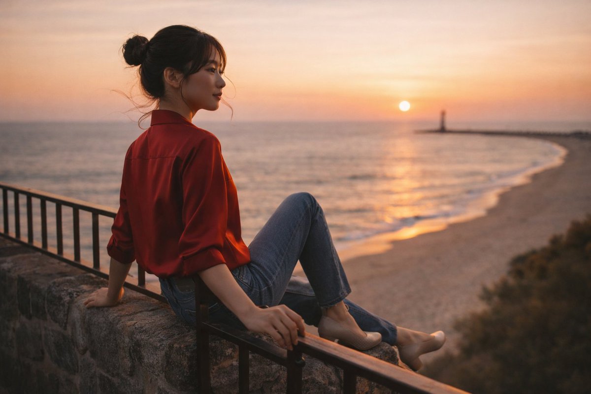 Golden Hour Serenity on the Coast