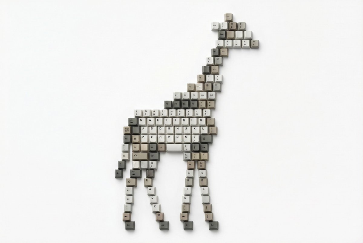 Crocodile Constructed from Keycaps