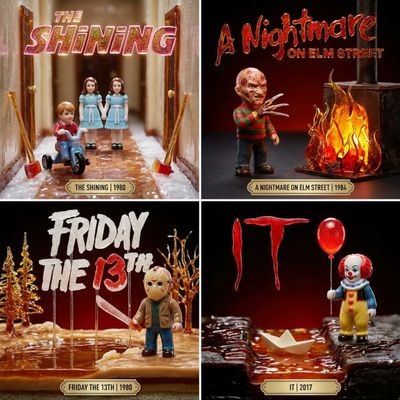 Crystal Sugar Inferno: A Sweet Horror Landscape
