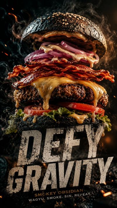 Elevated Indulgence: The Smokey Obsidian Burger
