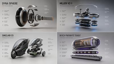 A sleek Dyna Sphere reimagined as luxury tech in a floating exploded view
