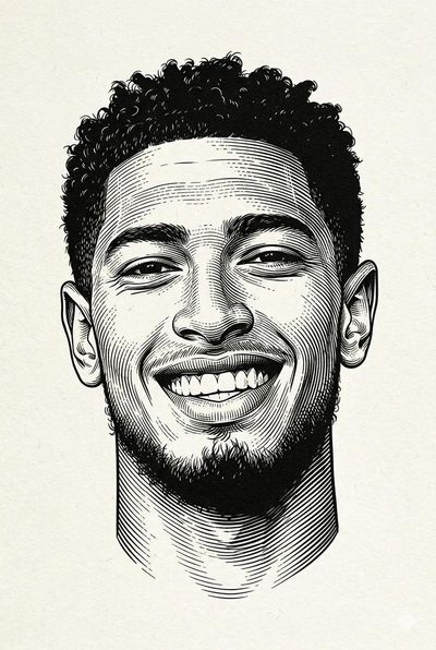 Monochrome Mastery: Classic Woodcut Portrait in Sharp Contrast