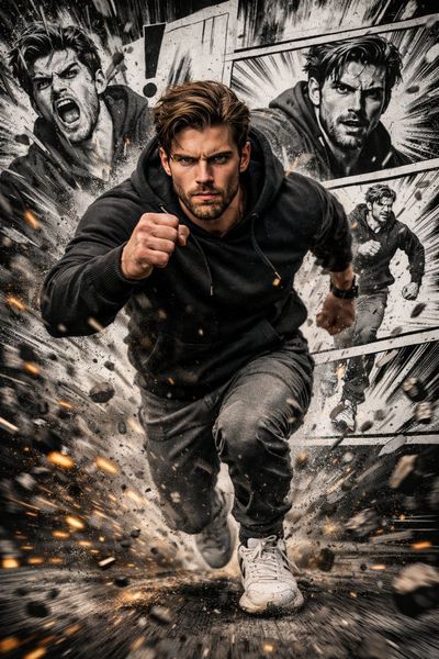 Unstoppable Determination: A Hero's Sprint
