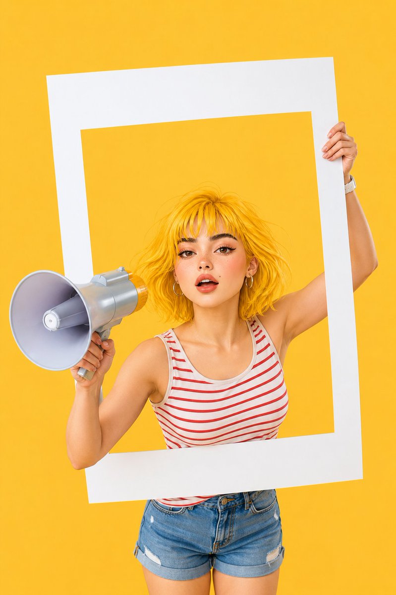 Neon Energy: A Pop-Art Portrait of Confidence
