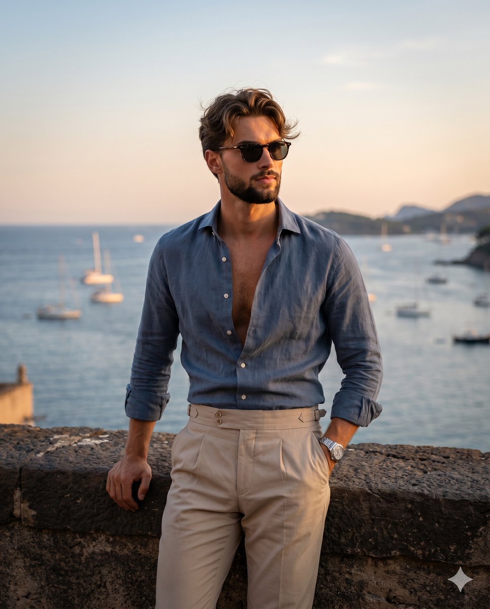 Elegance by the Ocean: A Portrait of Confidence