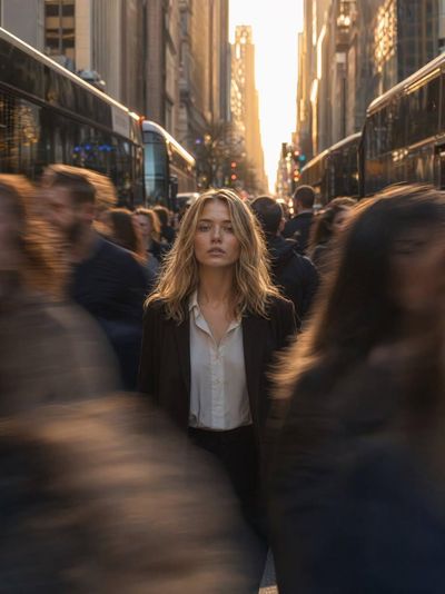 Caught in Time: A Stillness Amidst the Urban Rush