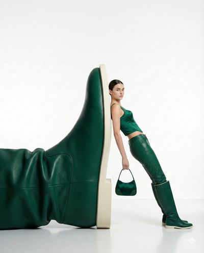 Bold Elegance: A Surreal Fashion Statement