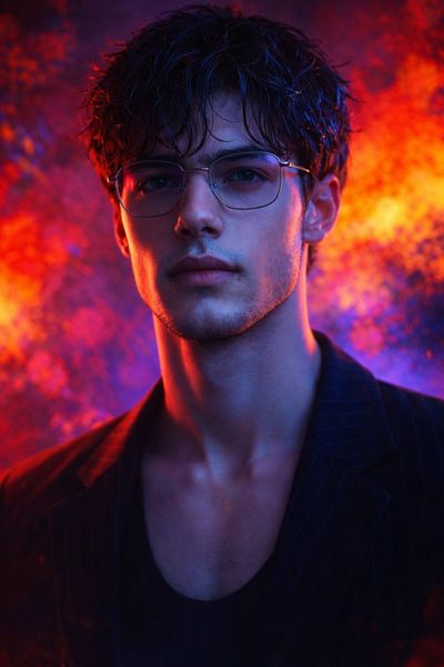 Neon Noir: A Striking Portrait of Intensity