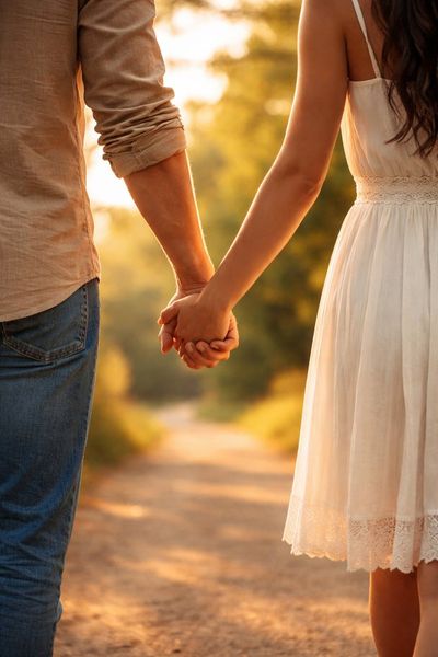 Golden Hour Hand in Hand