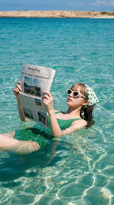 Morning News in Turquoise Bliss