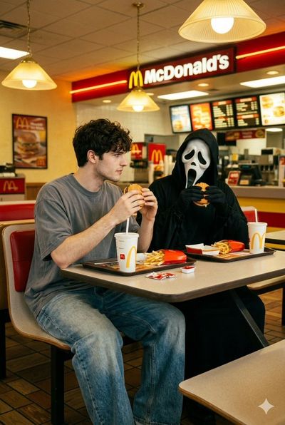 A Retro Horror Feast with Ghostface at McDonald's