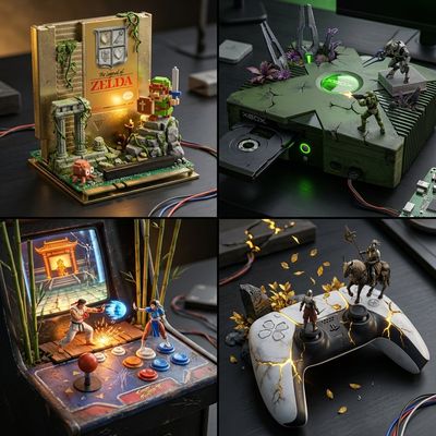 Gaming Hardware Reimagined: A Diorama Adventure