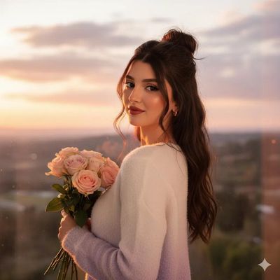 Sunset Serenade: A Portrait of Grace and Glow