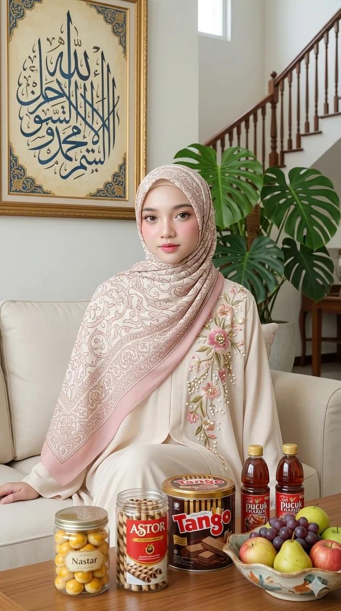 Elegant Turkish Pashmina Aesthetic in a Cozy Living Room