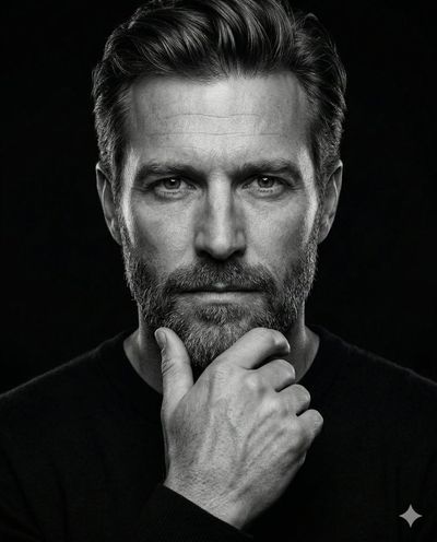 Monochrome Majesty: A Contemplative Portrait
