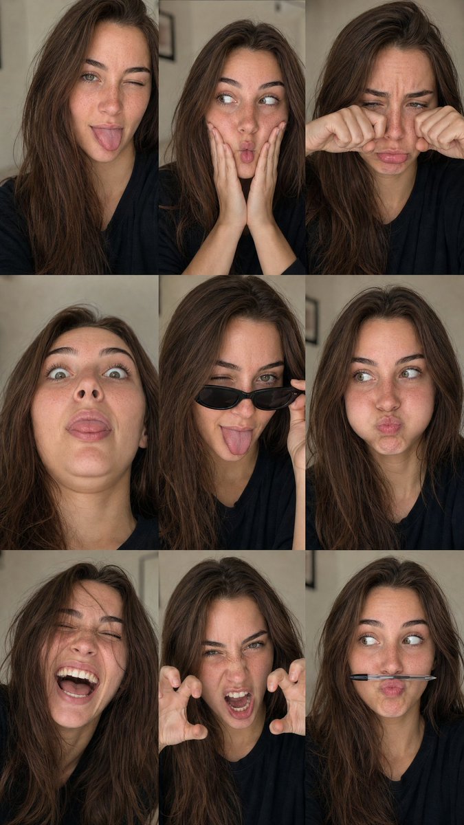 A playful woman winks and sticks out her tongue in a close-up portrait