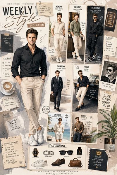 A stylish fashionista poses confidently in a luxury watercolor editorial