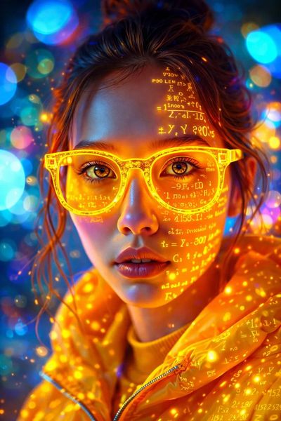 Neon Dreams: A Sci-Fi Portrait in Luminous Detail