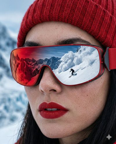 Alpine Fashion Meets Thrills in High-Contrast Close-Up