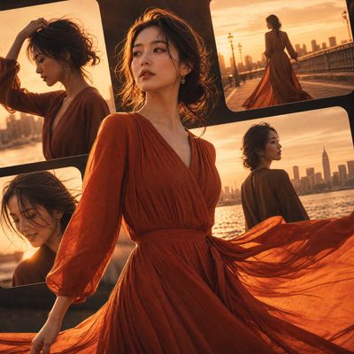 Sunset Elegance: A Fashion Story Unfolds