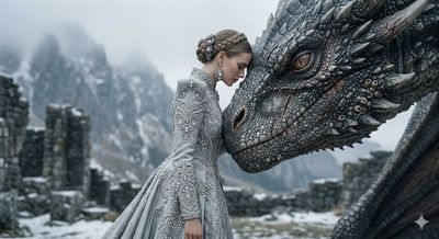 A Regal Connection: Woman and Dragon in Couture