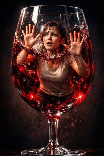 Trapped in Elegance: A Surreal Portrait of Confinement