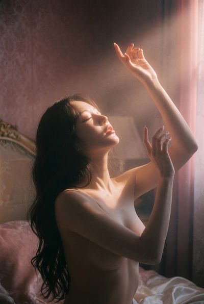 Ethereal Elegance: A K-Pop Idol's Intimate Portrait