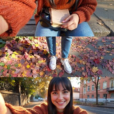 A Cozy Autumn Day Captured in Three Panels