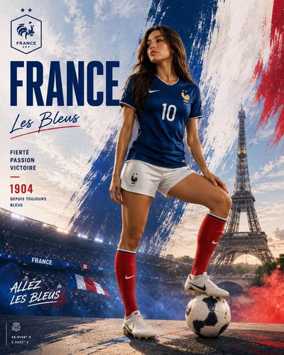 France's number 10 stands proud with boot on ball