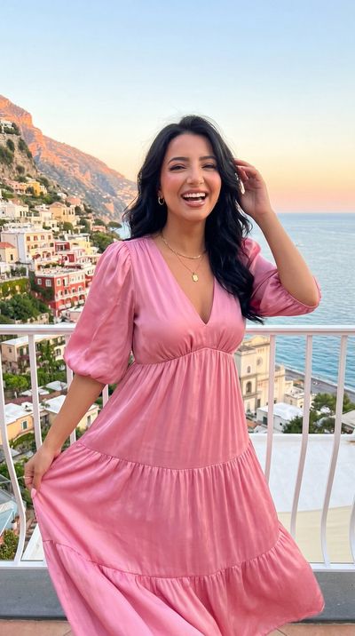 Golden Sunset on a Positano Terrace