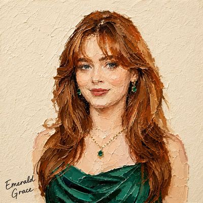 A palette-knife impasto miniature of a subject on textured ivory paper