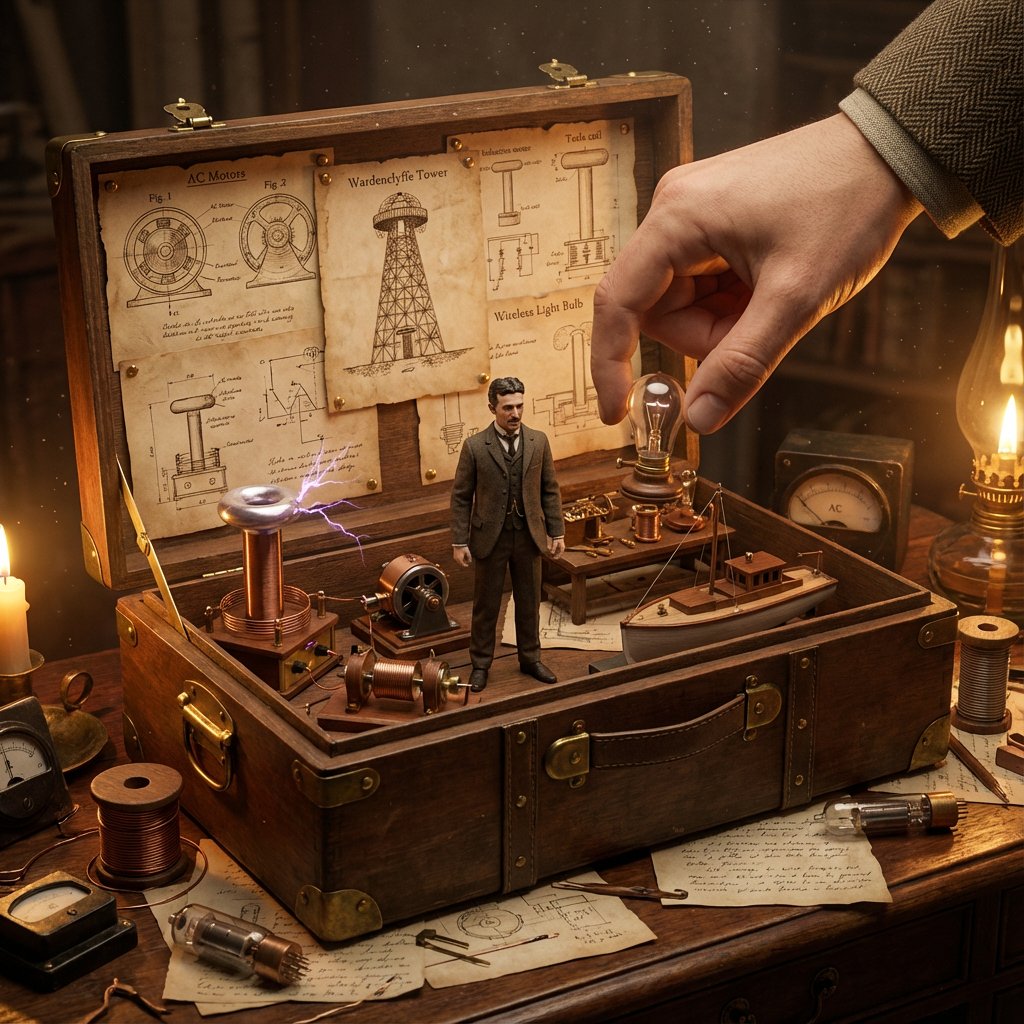 Tesla's Timeless Workshop: A Creative Tribute