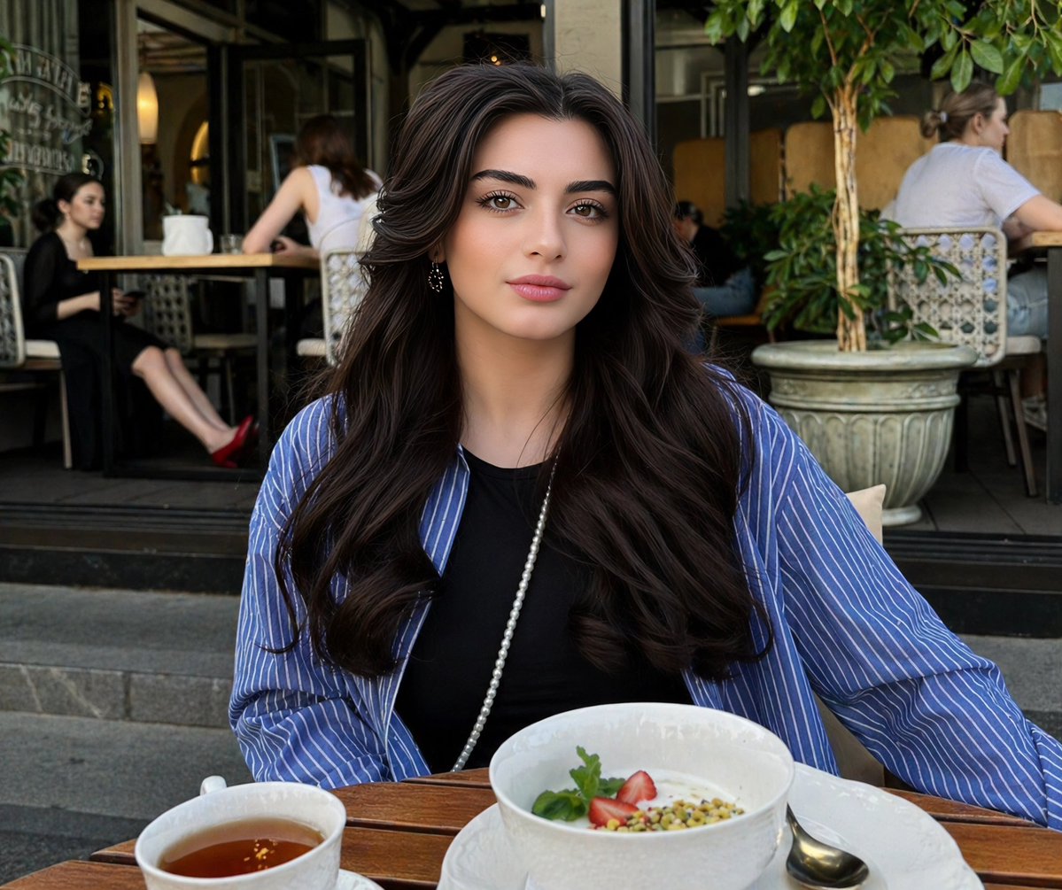 Effortless Elegance at a Café