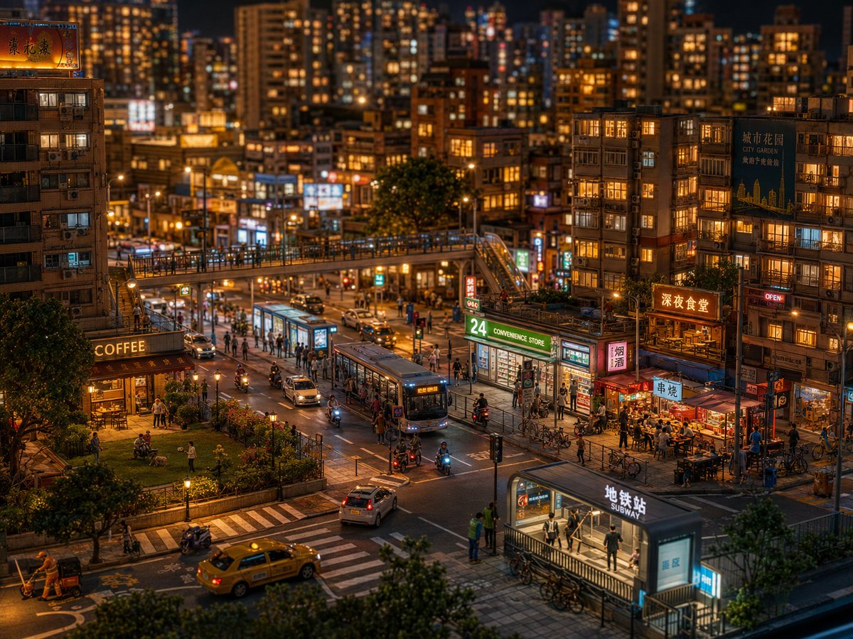A Day and Night in Microtown: A Spectacle of Life