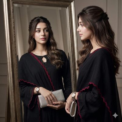 Refined Elegance in 4K: A Mirror Portrait