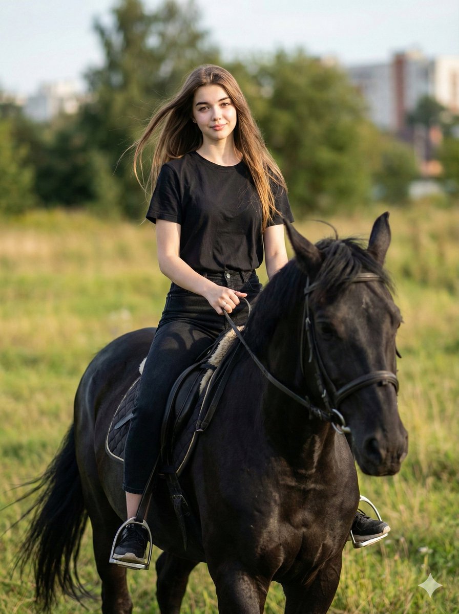 Grace and Grit: A Portrait on Horseback