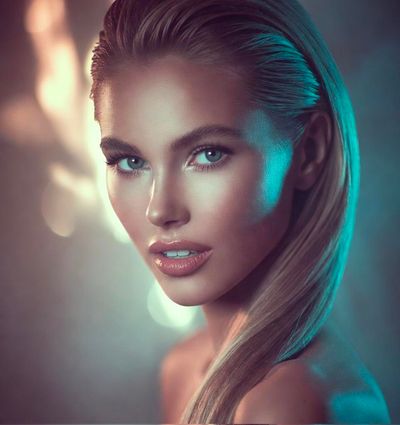 Radiant Elegance: A High-Fashion Portrait