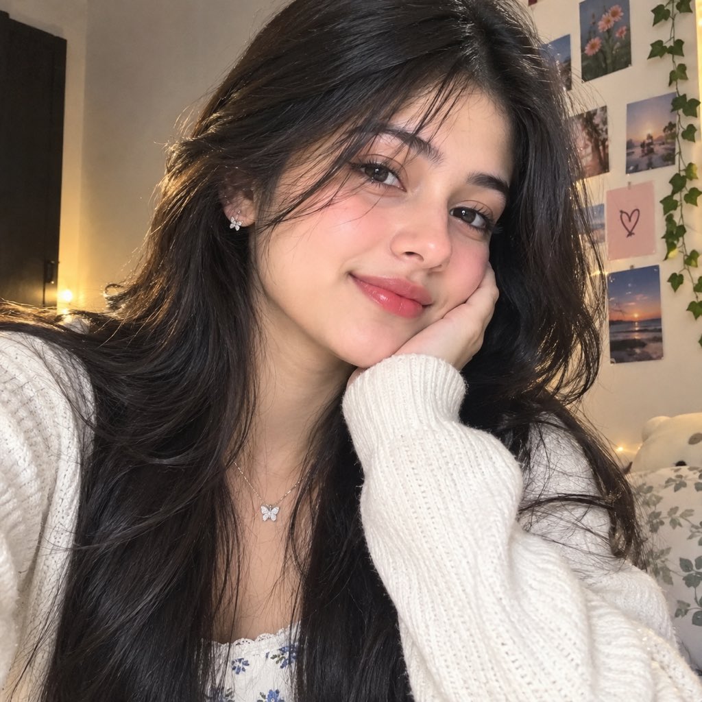 Dreamy Young Woman in White Sweater Glows in Golden Light