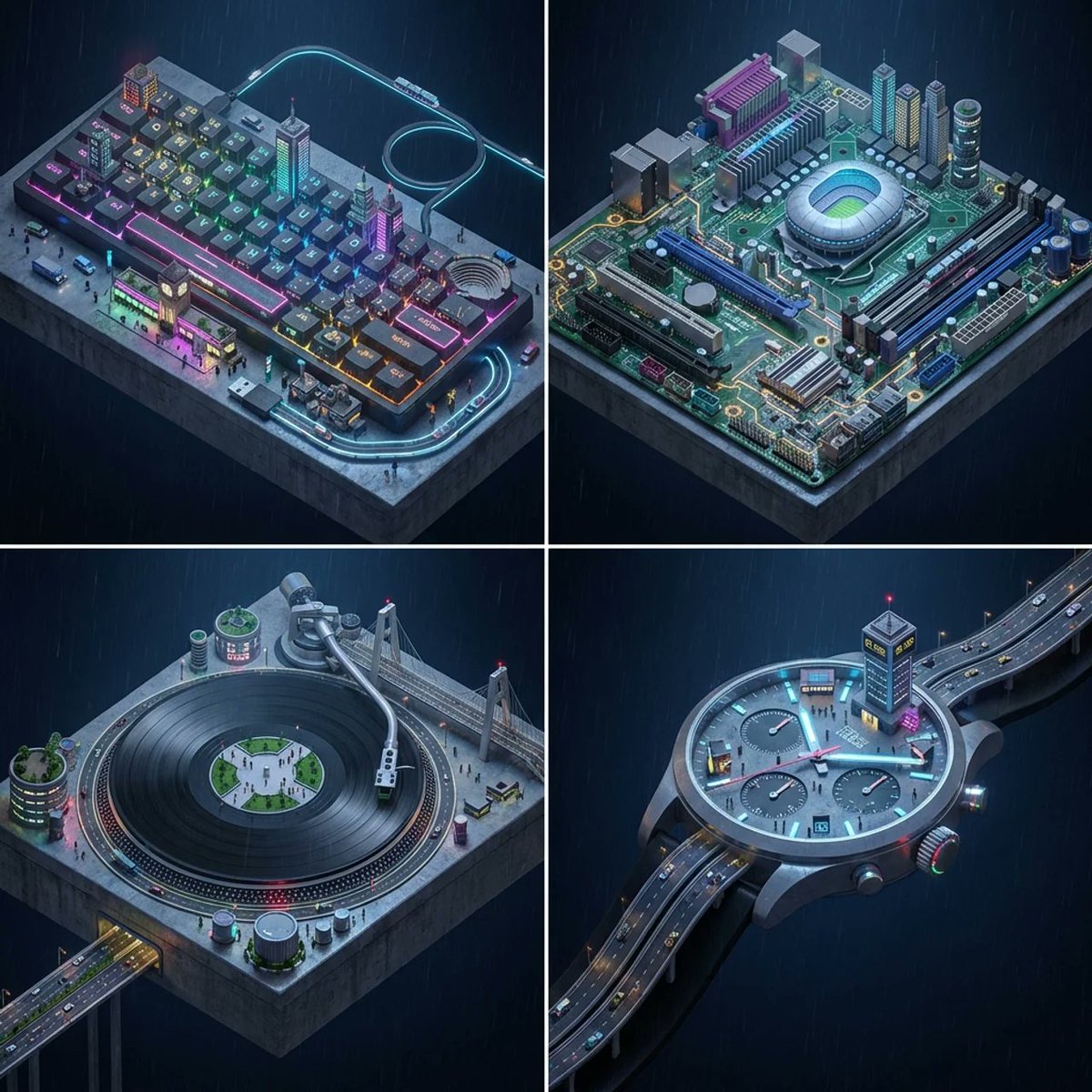 Mini Cities on Everyday Gadgets