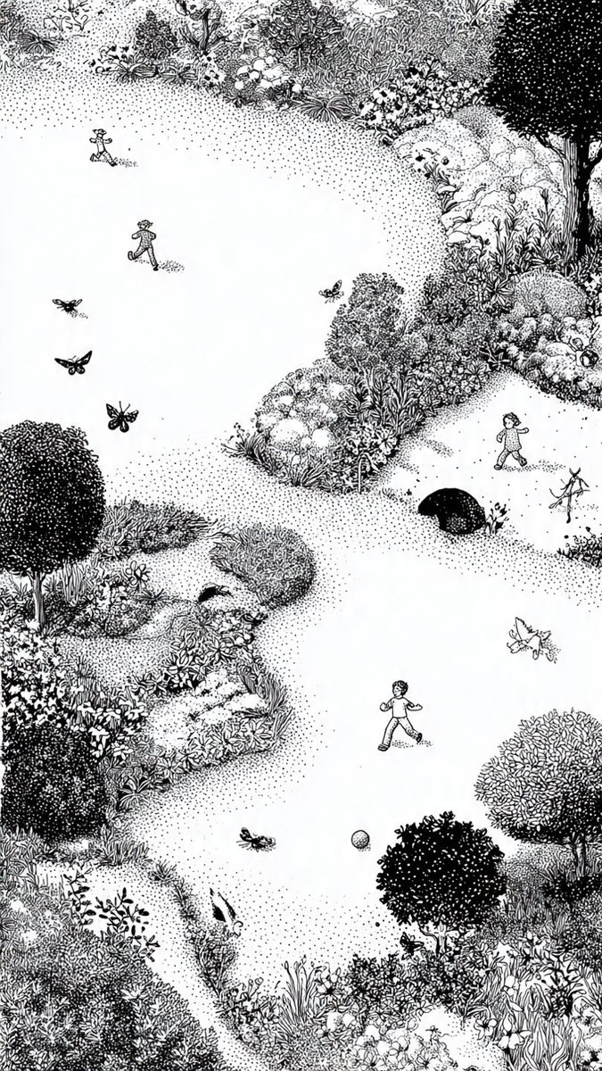 The Heartbeat of Play: A Stippled Journey