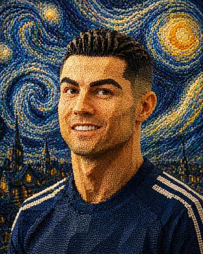Blocky Elegance: A Voxel-Inspired Portrait