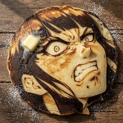 Portrait Pancake: Hyperrealistic Facial Art