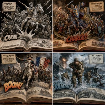 Epic Battles: A 3D Comic Diorama Experience
