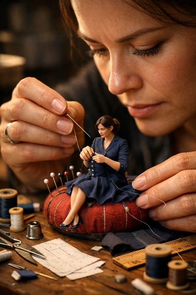 Crafting Tiny Wonders: A Seamstress' Precision