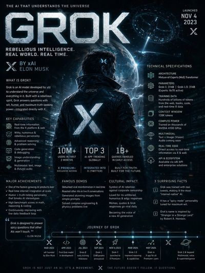 Grok AI: From Neural Architectures to Real-Time Wisdom