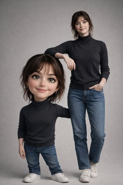Real Meets Playful: Ultra-Realistic Portrait with Stylized 3D Caricature